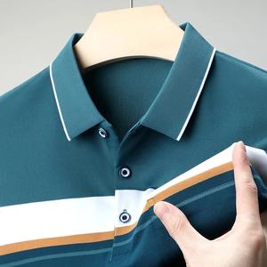 2025 nuevos hombres de negocios Casual manga corta POLO camisa moda manga corta cómoda y transpirable Top - Product Image 2