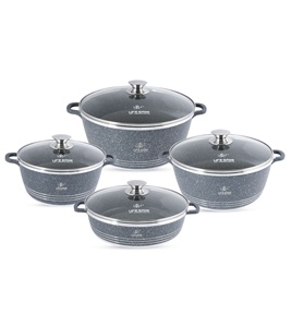 Juego de Ollas de Granito Antiadherente de 8 Piezas, Diseño Clásico Premium de Lujo, con Revestimiento Multicapa - Product Image 1