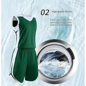 Ensembles de maillots de sport de basket-ball respirants à séchage rapide en polyester 100% de haute qualité pour hommes sur mesure - Product Image 6