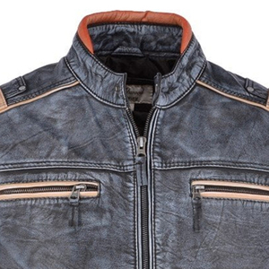 Chaqueta de Cuero Estilo Bomber para Hombre, de Piel de Vaca, Ajustada, Transpirable y de Secado Rápido, Ropa de Abrigo de Invierno - Product Image 5