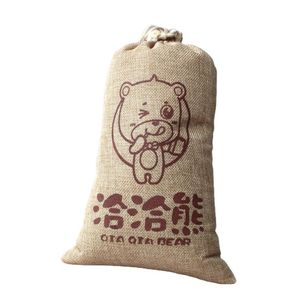 Sac à cordon en jute naturel de qualité supérieure écologique Sac cadeau de Noël et sacs-cadeaux élégants pour les festivals pour le shopping - Product Image 3