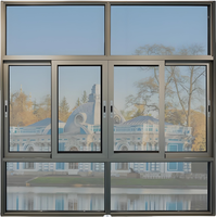 Ventanas Corredizas Grandes de Aleación de Aluminio para Balcones, Ventanas Corredizas de Vidrio Templado de Lujo Hechas a Medida para Hoteles y Villas, para Apartamentos