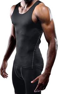 Gilet de sport noir sans manches pour hommes débardeur d'entraînement respirant vêtements de fitness à séchage rapide pour l'entraînement à la course - Product Image 2
