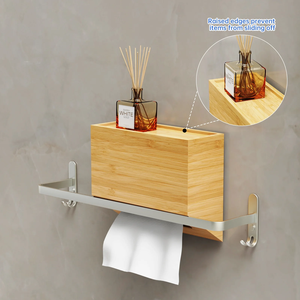 ¡PRODUCTO NUEVO! Tienphong 2025 cubierta de caja de toallas en cubierta de caja de pañuelos de bambú natural para el hogar, oficina, decoración de baño - Product Image 6
