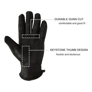 Nouveauté, gants de tir en cuir du meilleur matériau, dernière conception pour tenue décontractée, compatible avec les écrans tactiles et stylé - Product Image 3
