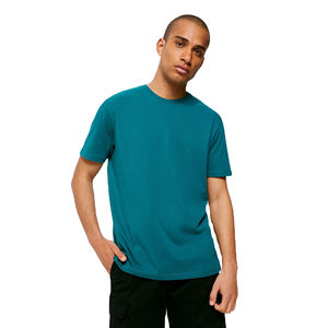 Camiseta con cuello redondo para hombre 100% algodón antiarrugas transpirable logotipo personalizado diseño serigrafiado patrón sólido 200 gramos Jersey - Product Image 1