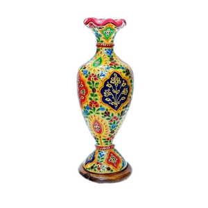 Jarrón de Piel de Camello Pintado a Mano, Jarrón de Piel de Camello Pintado a Mano de Pakistán, Lámpara de Piel de Camello Pintada a Mano con Forma de Jarrón - Product Image 6