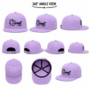 Casquette Snapback Unisexe Personnalisée 5 Panneaux Lavande Unie avec Logo Brodé en Relief 3D, Style Décontracté Sportif et Visière Plate - Product Image 6