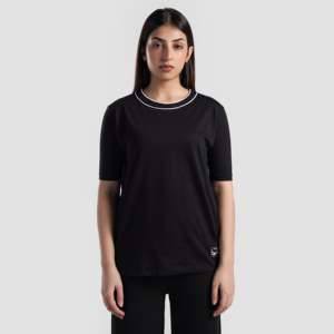 Camiseta negra de punto para mujer Ignite - Product Image 1