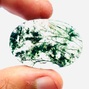 Gran oferta, piedra de cristal de ágata de musgo Premium, piedras preciosas naturales sueltas de la mejor calidad pulidas para la fabricación de colgantes de joyería - Product Image 4