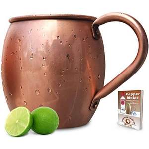 Taza Moscow Mule de Cobre de Lujo con Asa Ergonómica - Vaso de Cóctel de Metal Premium para Bebidas Frías, Taza Resistente con Recubrimiento de Cobre - Product Image 2