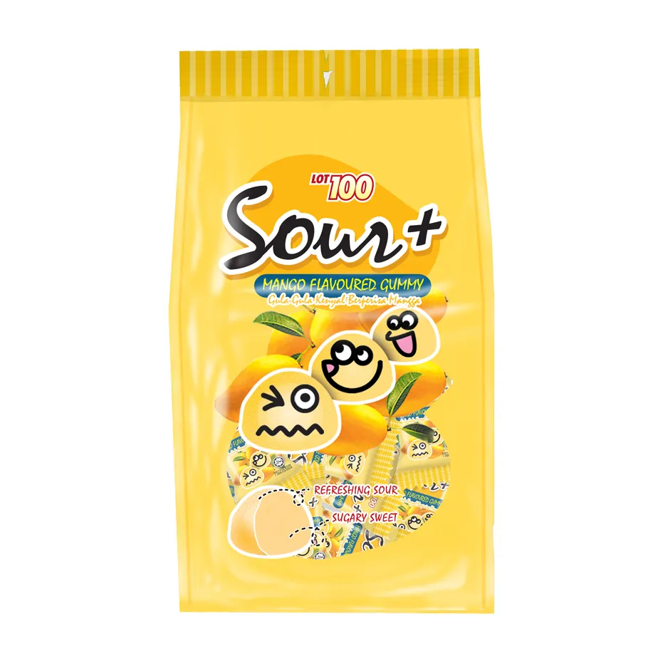 Lot 100 Gummy (Sour) - Mango Flavour Sweet 100g x 24 pkts