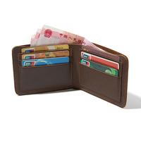 Dompet Kulit Pria Anti-RFID dengan Ukiran Logo Kustom Pesanan Grosir Desain Prancis FD0000301