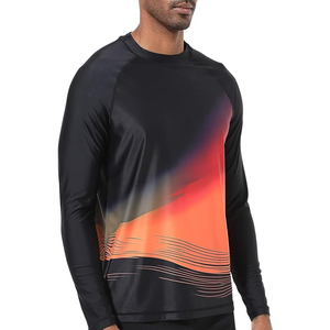 Premium Quality OEM Men's Rash Guard <b>Heat</b>-Transfer Printed Compression Shirts Breathable Eco-Friendly Quick Dry for Gym Fitness - Product Image 6
