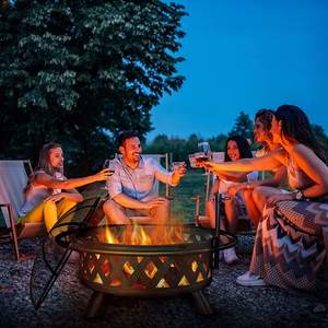 Foyer extérieur moderne en métal fabriqué en Inde, au gaz naturel, pour la chaleur du jardin, la décoration de patio, l'hôtellerie en plein air - Product Image 3