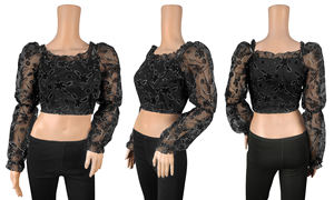 เสื้อถักนิตติ้งเนื้อบางน้ำหนักเบาสำหรับสาวออฟฟิศเสื้อใส่ทำงาน - Product Image 6