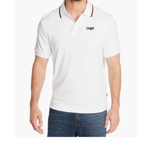 Chemise en coton de haute qualité pour homme, coupe classique, manches courtes, tricotée unie, double col, séchage rapide, directement de l'usine - Product Image 5