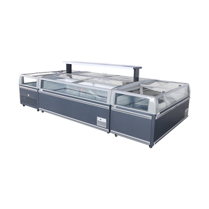 Congélateur de supermarché avec couvercle supérieur coulissant à large vue en verre avant pour présentoir d'aliments surgelés et de crème glacée - Product Image 1