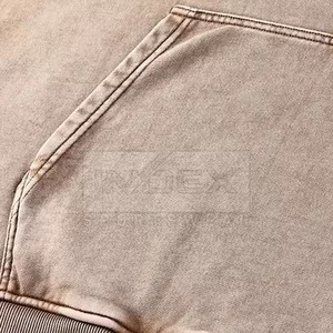 Sweat-shirts à capuche en molleton de coton épais délavé à l'acide de qualité supérieure pour hommes, personnalisables avec logo, vente en gros OEM - Product Image 4