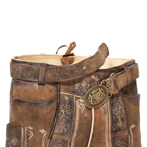 Short Lederhosen bavarois personnalisé pour hommes tenue traditionnelle allemande Oktoberfest 100% coton solide brodé Technique privé - Product Image 5