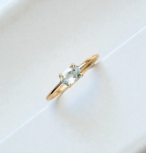 Anillos de Plata de Ley 925 con Piedra de Nacimiento de Aguamarina y Cuarzo para Mujer - Anillos de Piedras Preciosas Ovaladas Chapados en Oro al por Mayor - Product Image 1