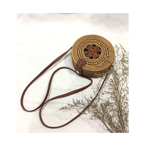Sac en rotin fait main de nouveau style sac de plage circulaire en gros avec belle doublure à l'intérieur du sac en rotin du Vietnam - Product Image 6