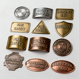 Targhetta in Alluminio Anodizzato, Logo in Metallo, Piccola Etichetta in Ottone, Insegna Smaltata in Acciaio Inox, Targhetta Personalizzata per Collana - Product Image 1