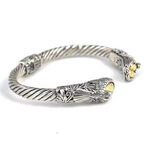 Pulsera de tenis de plata de ley 925 con ribete de oro de 18 quilates, chapado en rodio y diseño de alas con detalles de diamantes - Product Image 2