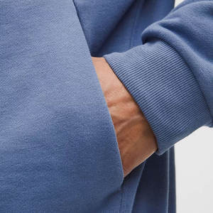 Pull à capuche en coton épais Gsm pour hommes unisexe avec logo personnalisé pull en polaire d'automne uni à motif uni sweat à capuche pour hommes de haute qualité - Product Image 2