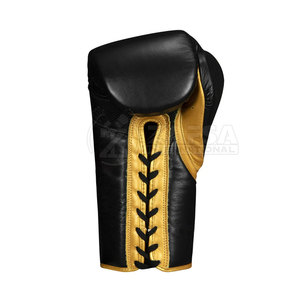 Gants de boxe professionnels de haute qualité au design personnalisé Gants en cuir à lacets - Product Image 5