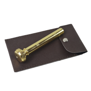 Aspersor de Aspergillum de iglesia de latón con cubierta de cuero marrón rojizo, producto de Metal de Iglesia religiosa, ortodoxo Católico - Product Image 3