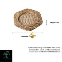 Produsen pelat pengisi daya rotan pengisi daya makanan anyaman tangan produk grosir berlapis alas bambu Dekorasi peralatan makan pernikahan
