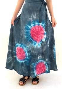 Jupe longue décontractée pour femme en viscose 100% de haute qualité, imprimé soleil, style ethnique, douce, écologique et respirante, idéale pour la plage et l'été - Product Image 3