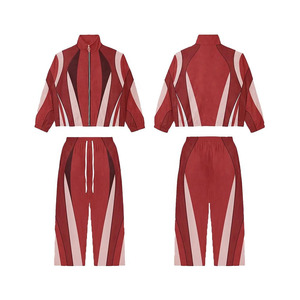 Custom Two-Piece Shell Windbreaker Track <b>Suit</b> For Men Reflective Solid Print Plus Size Sets Breathable And Windproof - Product Image 4