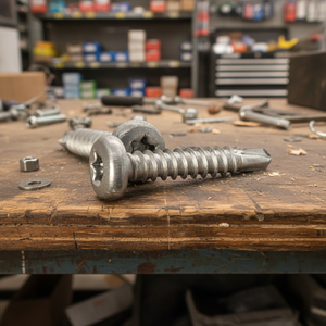 สกรูหัวแบน สแตนเลส เกรด 8 เกลียวมาตรฐาน หัวแฉก/ไขว้  แบบเจาะเอง  ความแข็งแรงสูง ป้องกันการกัดกร่อน - Product Image 1