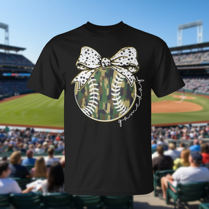 T-shirt de baseball camouflage pour femme, style Coquette, pour le jour du match, promotionnel, style Mama - Product Image 3