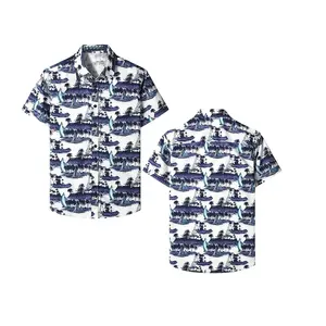 Camisas lisas de sublimación de talla 5xl americanas más baratas del servicio OEM/ODM para hombres Impresión de camisas personalizadas de talla grande - Product Image 4