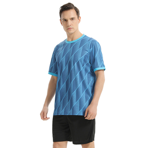 Cheap Soccer Sportswear Quick Dry Uniform Set Custom Design Blue <b>White</b> <b>Football</b> Team Jersey Set - Product Image 5