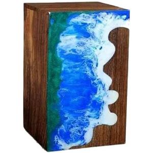 <b>Large</b> Epoxy Resin <b>Urn</b> for Adult Male Ashes Texture Wooden Cremation Memorial <b>Urn</b> for Human Ashes from India - Product Image 5