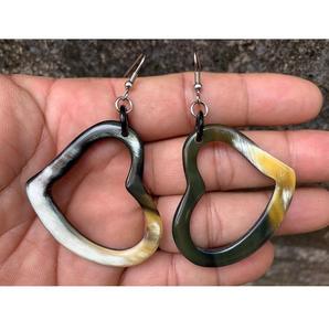 Pendientes de Cuerno de Búfalo para Niñas, Pendientes de Mujer, Joyería de Cuerno, Cuerno Natural para Mujer, Alta Calidad - Product Image 1