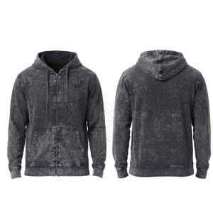 Sweat à capuche zippé pour homme, style classique, effet délavé, 100% coton, manches longues, design à capuche, toucher confortable, pour un usage quotidien décontracté - Product Image 6