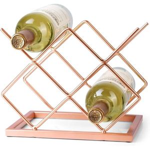 Rose Gold Wine Bottle Storage Rack Holder for Kitchen Home Decoration Dining <b>Table</b> champagne Wine Display Rack Holder bar 2024 - Product Image 1
