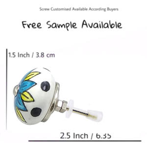 Quincaillerie en nickel de qualité d'exportation CK 637 peintures florales boutons en céramique pour commode armoire et cuisine tiroir armoire poignée tire - Product Image 3