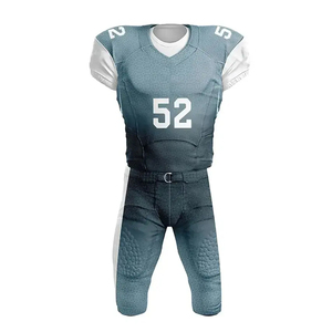 Nuevo Diseño de Uniforme de Fútbol Americano, Manga Corta, Transpirable, Logotipo Personalizado, Sublimación, Secado Rápido, Conjuntos de Verano al por Mayor para Hombre, 100% - Product Image 3