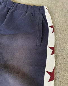 Pantalon personnalisé blanc pantalon de survêtement à jambes larges 100% coton éponge française Double taille pantalon de survêtement droit pantalon de survêtement évasé hommes - Product Image 2