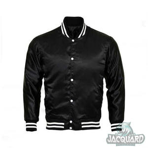 Chaqueta universitaria informal de satén de seda para hombre 2025 con logotipo personalizado transpirable con doble botonadura y precio de temporada de invierno - Product Image 3