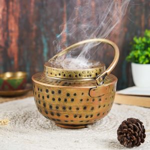 Religious Brass Indian Incense Bakhoor Burner 100% Natural Durable Customizable Aromatherapy Diffuser - Product Image 5