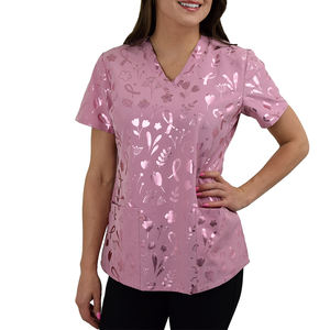 ชุดยูนิฟอร์มสปาพิมพ์ลายผ้าโพลีเอสเตอร์สำหรับสตรีชุดยูนิฟอร์มผ้าสครับสำหรับพยาบาลผ้าสแปนเด็กซ์สินค้ามาใหม่ล่าสุด - Product Image 1