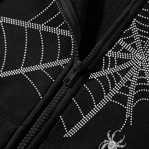 Sudadera con Capucha y Logotipo de Diamantes de Imitación para Hombre, Fabricación OEM, 100% Algodón, Moda de Invierno, Hecho en Pakistán - Product Image 2