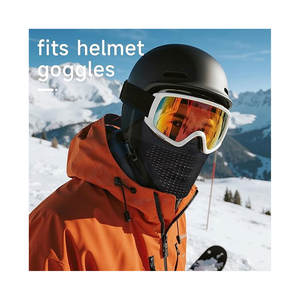 Windproof Full Face Balaclava <b>Mask</b> for <b>Ski</b> and Motorcycle Riding Lightweight Warm Elastic Fit Helmet Compatible Unisex Dark Gray - Product Image 5